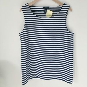 Black and white stripe Gap tank.
